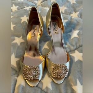 badgley mischka bridal shoes size 10